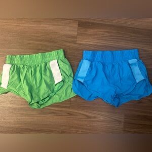 JoyLab Green and Blue Athletic Shorts